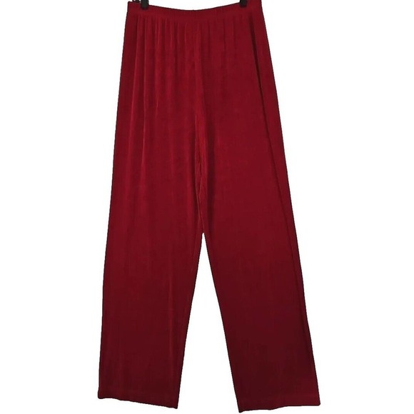 Drapers & Damons ~Woman Size XL~ Red Pull On Pants Slinky Elastic Waist. - Picture 7 of 12